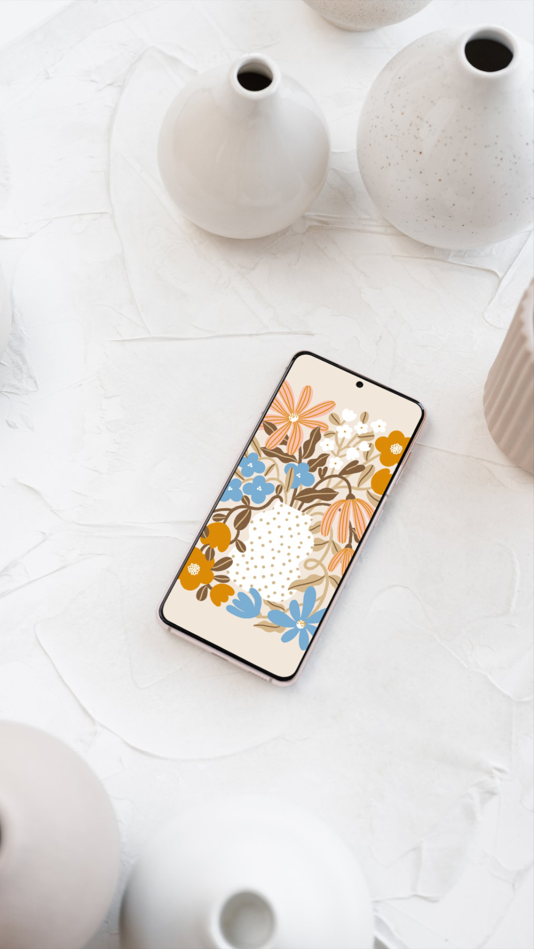 Fond d'écran pour Smartphone - Myosotis & Capucine