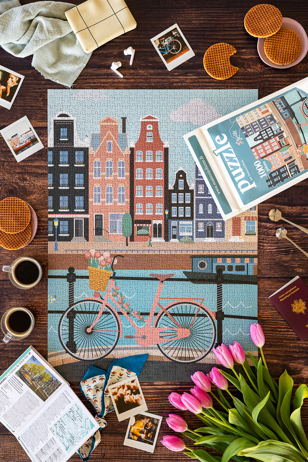Puzzle 1000 pièces Pédalons au fil de l'eau
