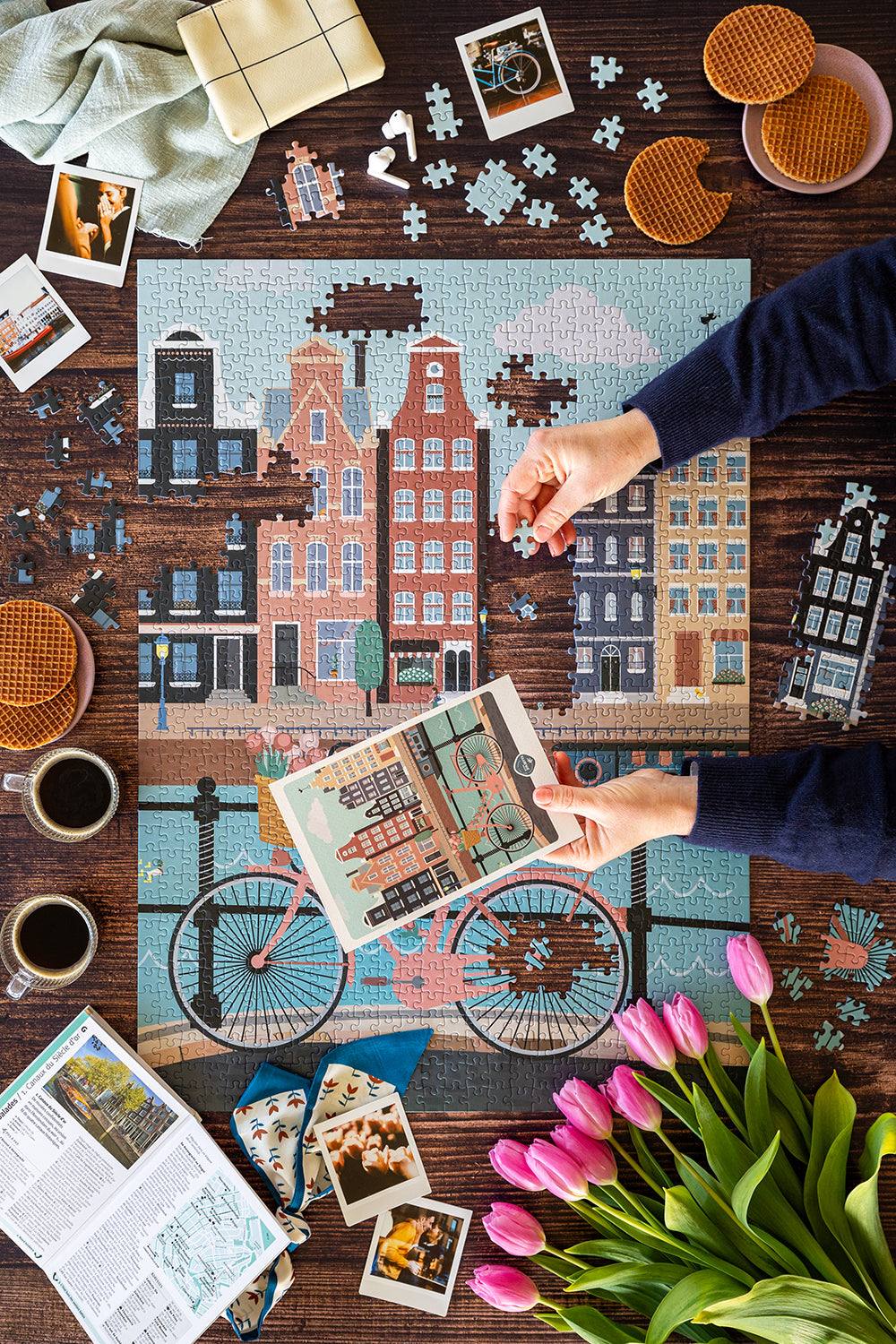 Puzzle 1000 pièces Pédalons au fil de l'eau