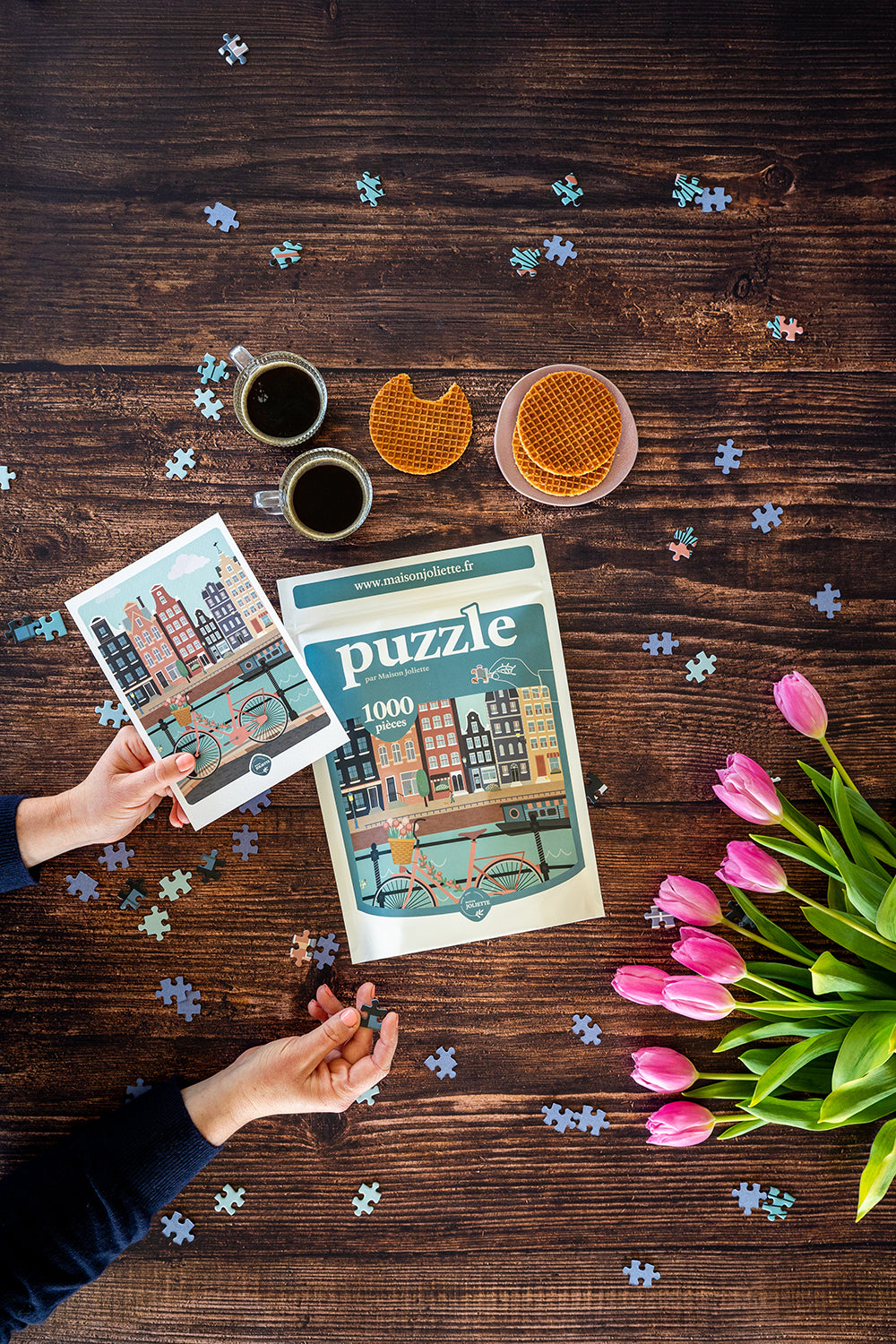 Puzzle 1000 pièces Pédalons au fil de l'eau