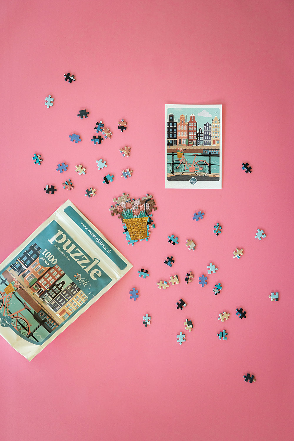 Puzzle 1000 pièces Pédalons au fil de l'eau