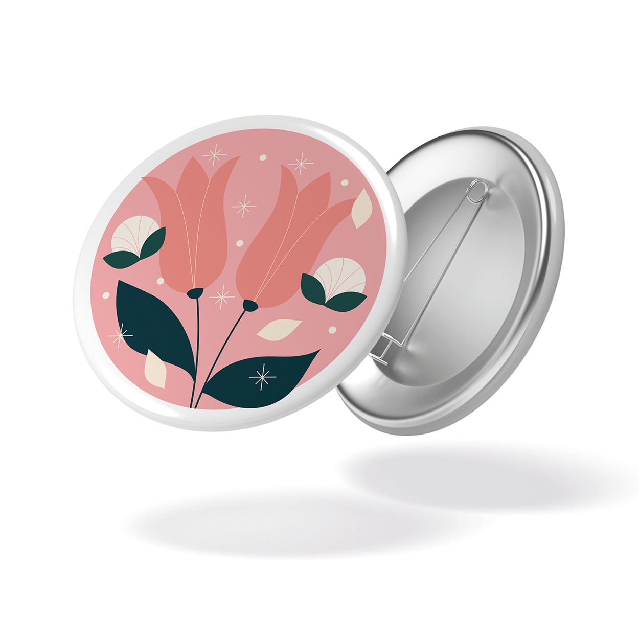 Badge AU JARDIN - Tulipes