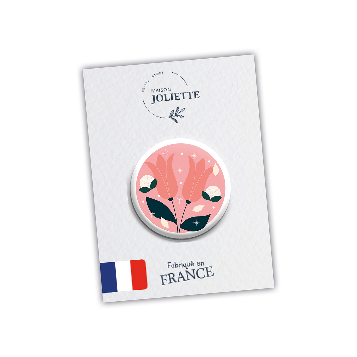 Badge AU JARDIN - Tulipes