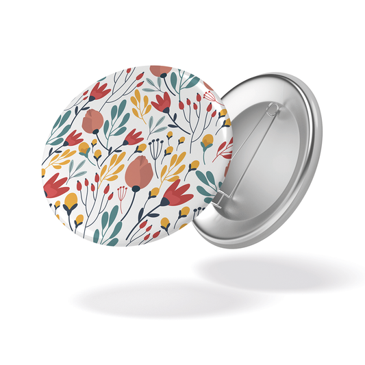 Badge - Motif fleuri
