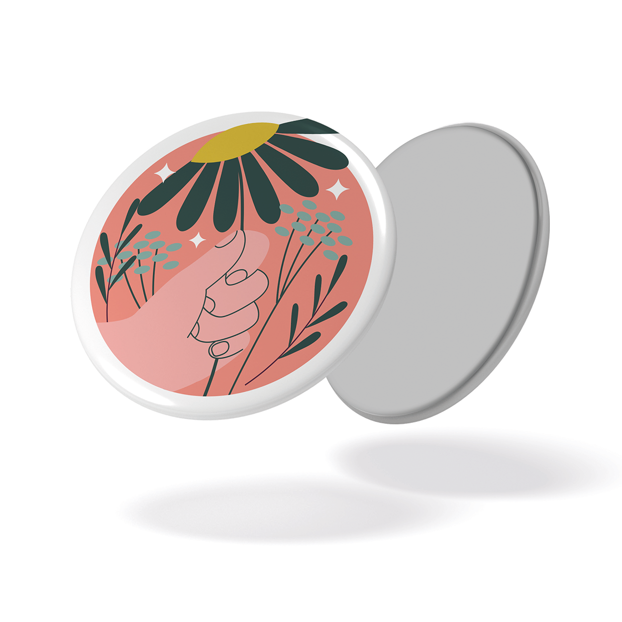 Magnet AU JARDIN - Main fleur