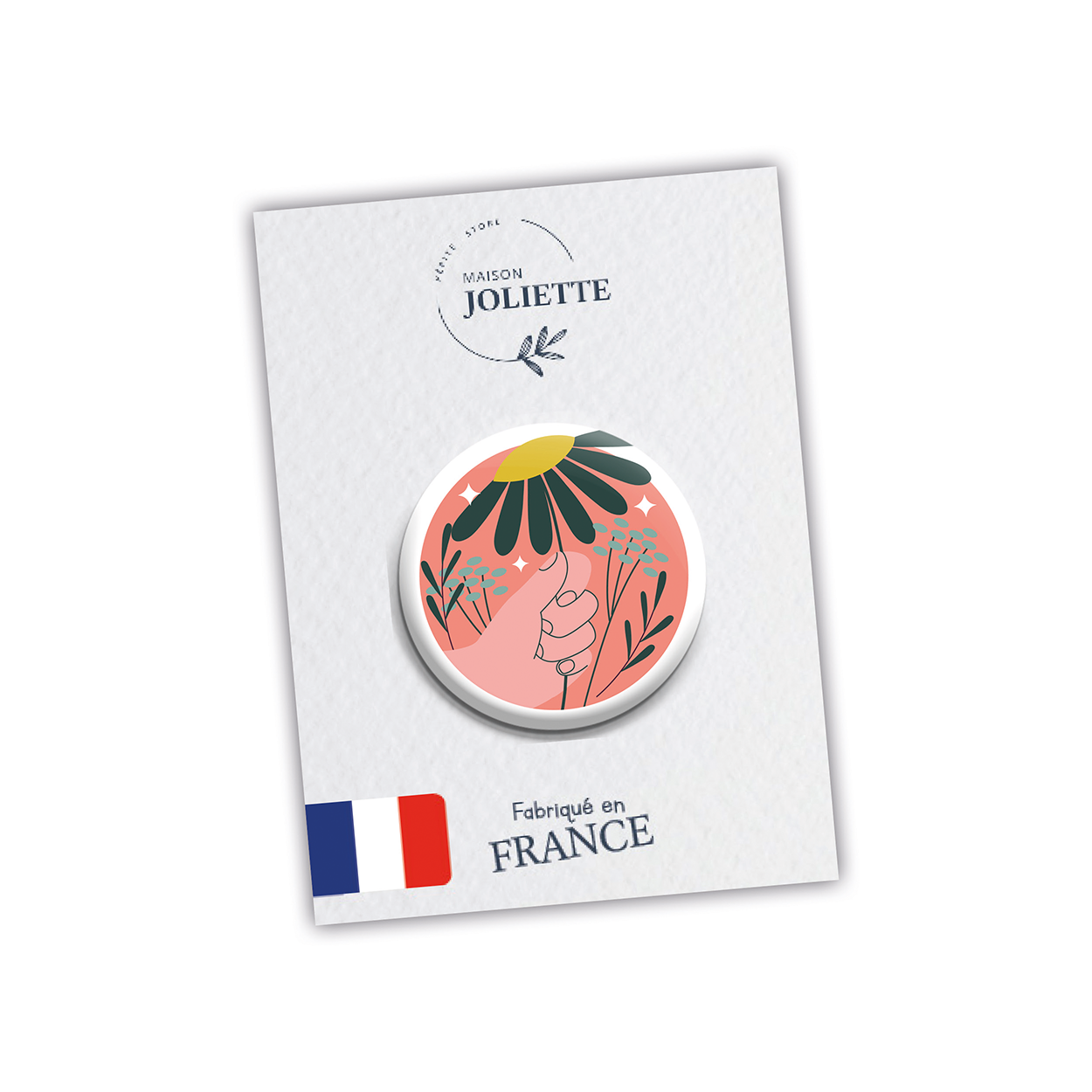 Magnet AU JARDIN - Main fleur