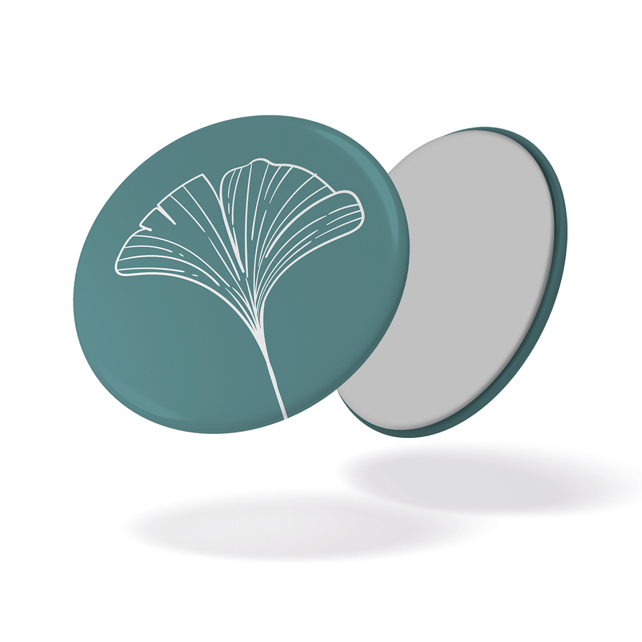 Magnet - Fleur fond turquoise
