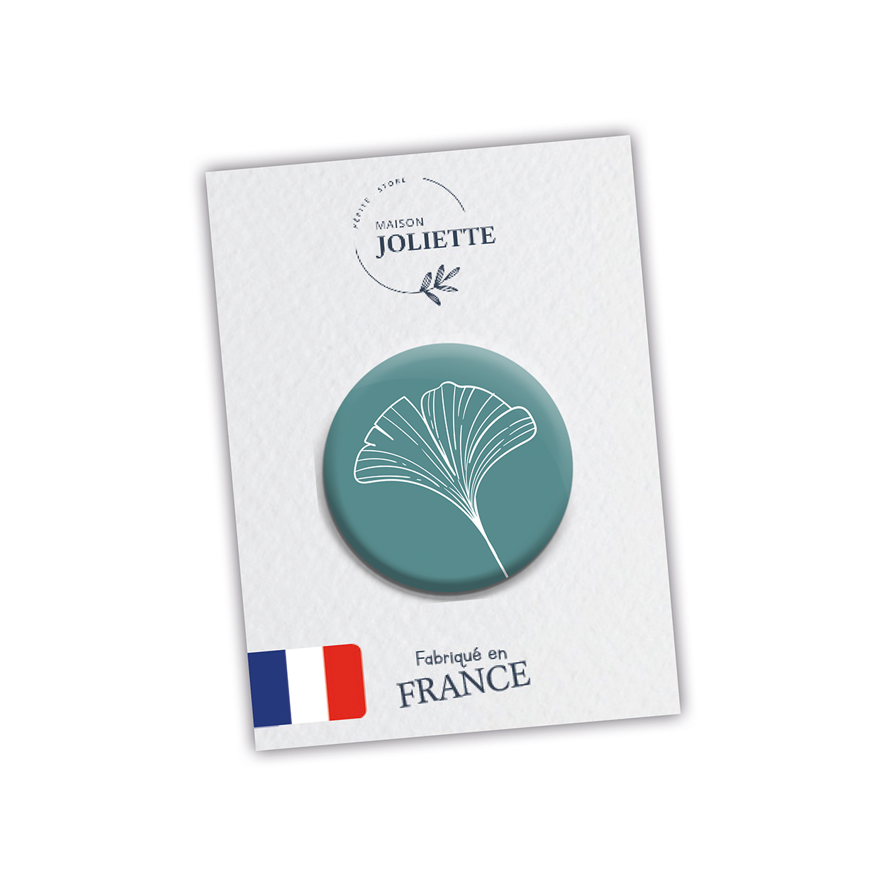 Magnet - Fleur fond turquoise