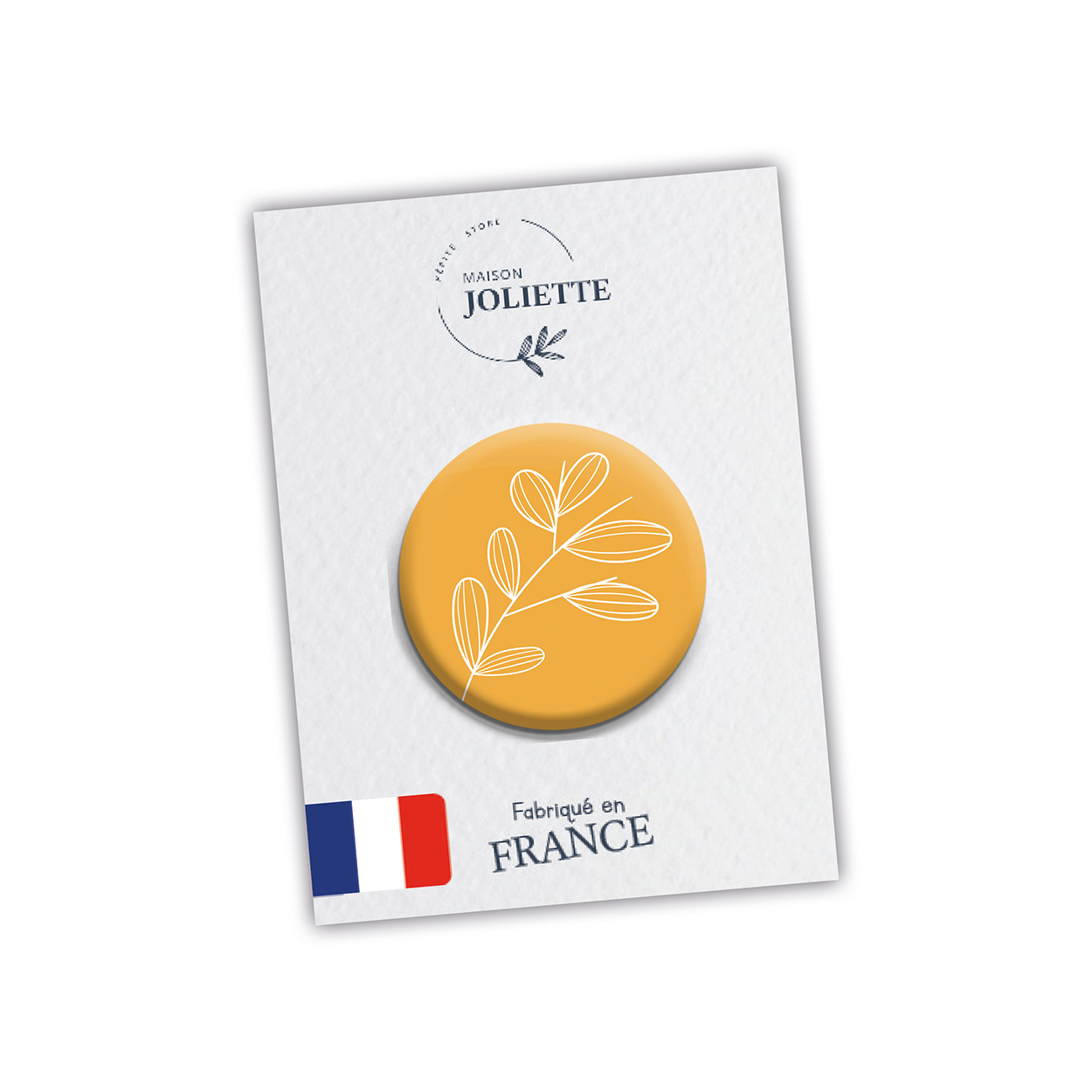 Magnet - Fleur fond jaune