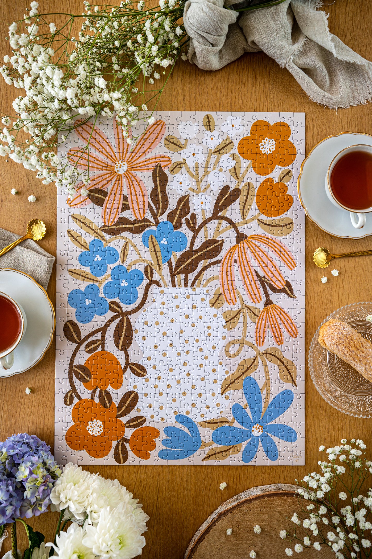 Puzzle 500 pieces Myosotis & Nasturtium