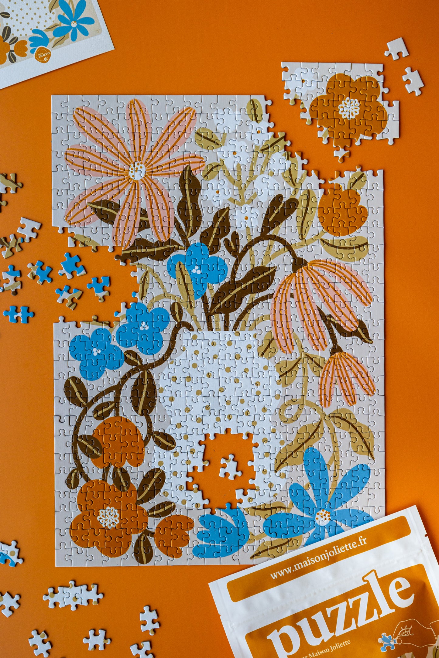 Puzzle 500 pieces Myosotis & Nasturtium