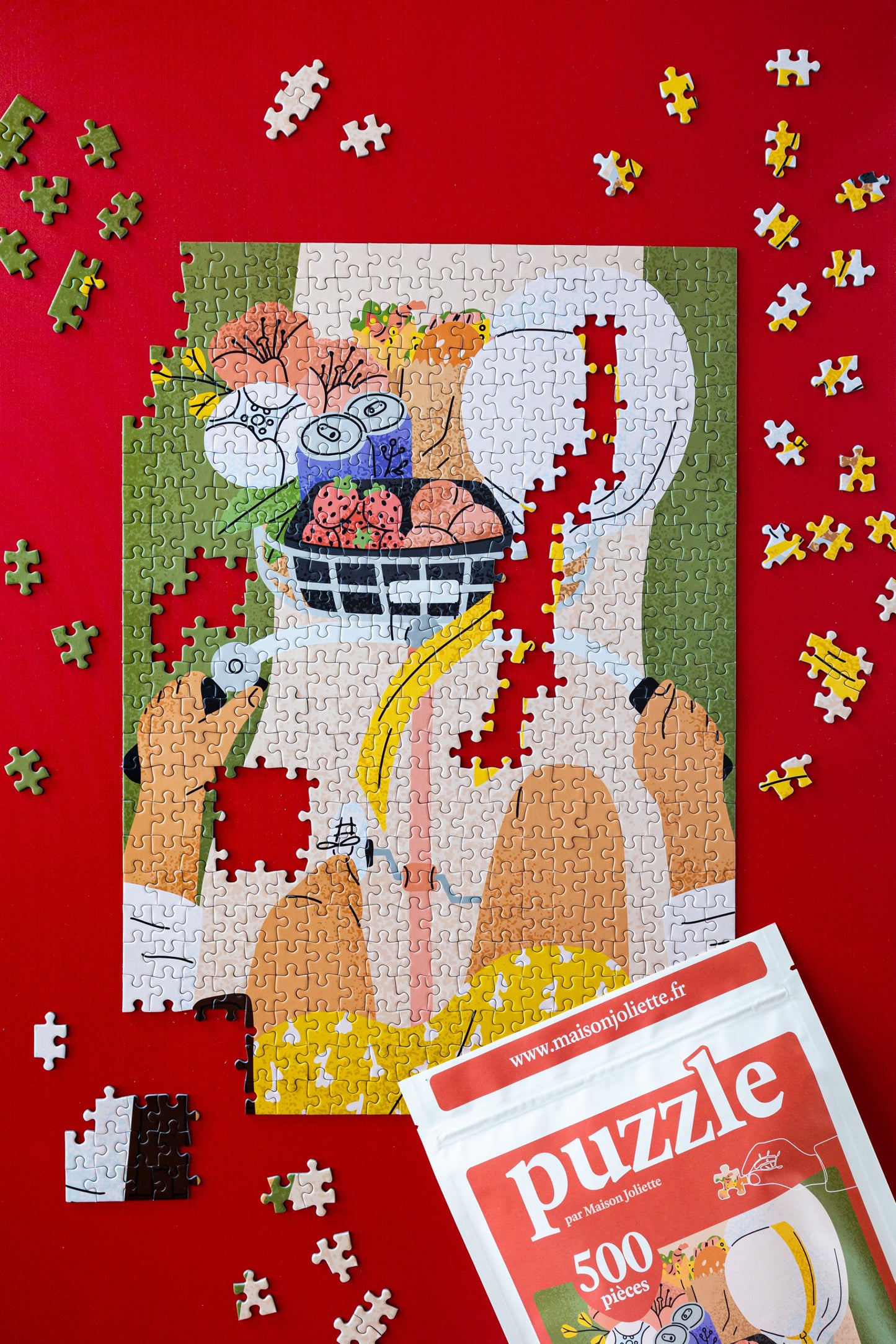 500 piece jigsaw puzzle On a bicycle