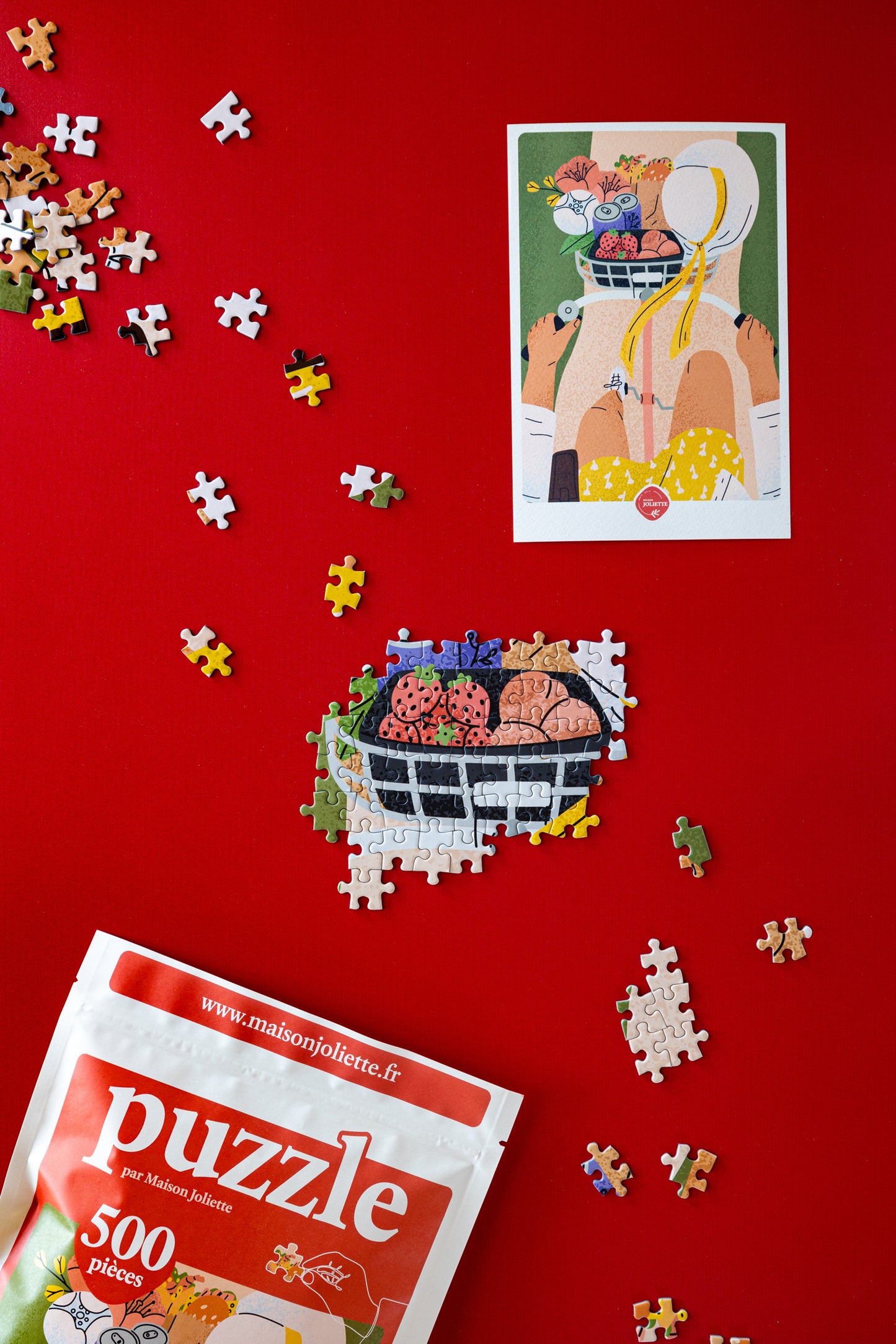 500 piece jigsaw puzzle On a bicycle