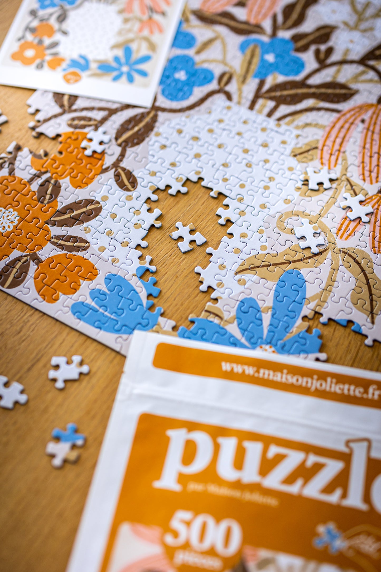 Puzzle 500 pieces Myosotis & Nasturtium