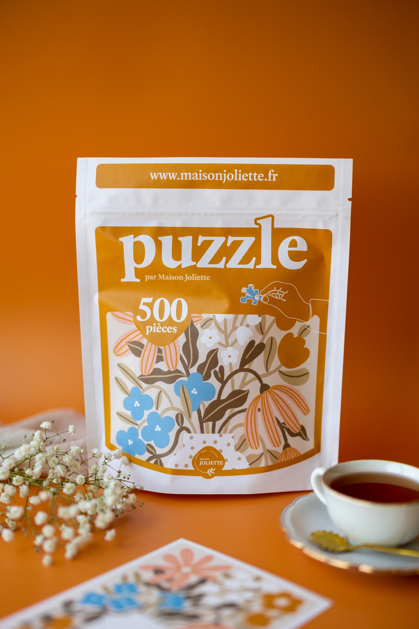 Puzzle 500 pieces Myosotis & Nasturtium