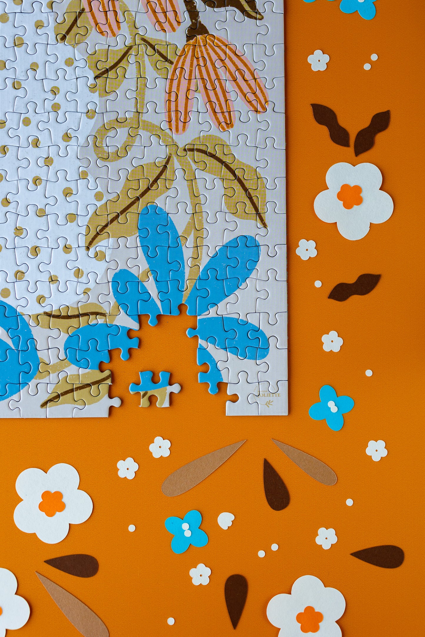 Puzzle 500 pieces Myosotis & Nasturtium