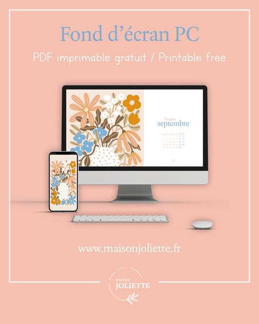 Téléchargement gratuit fond d'écran d'ordinateur Myosotis & Capucine offert par Maison Joliette
