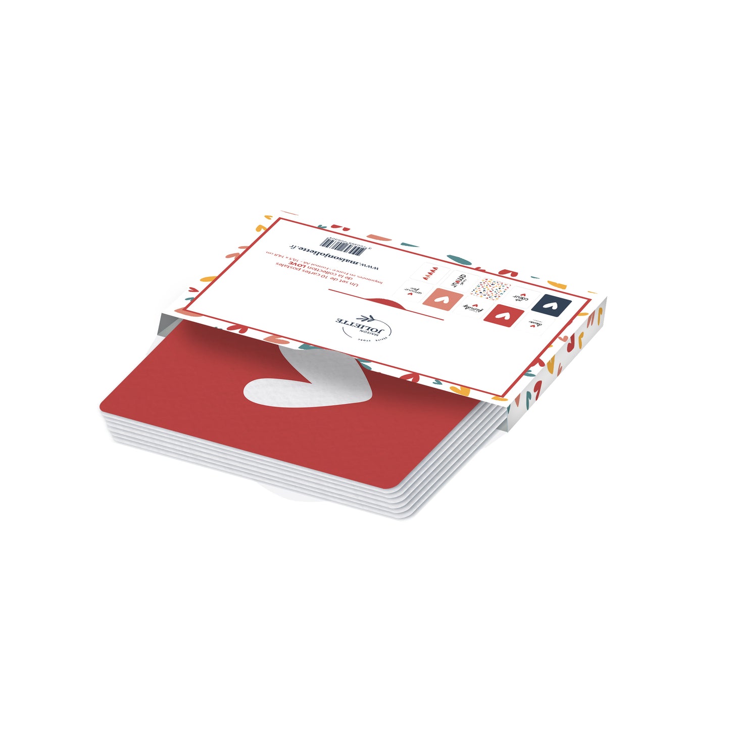 Etui de 10 cartes postales A6 - LOVE