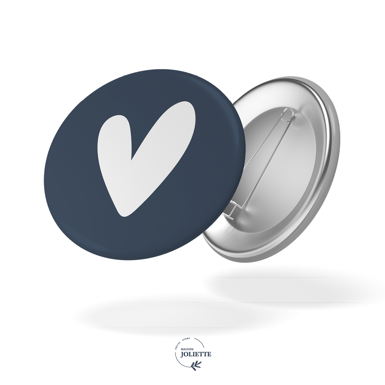 Badge LOVE - Coeur bleu
