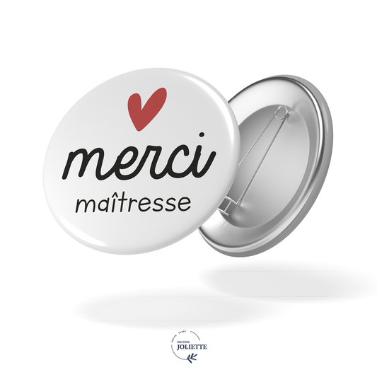 Badge LOVE - Merci maîtresse