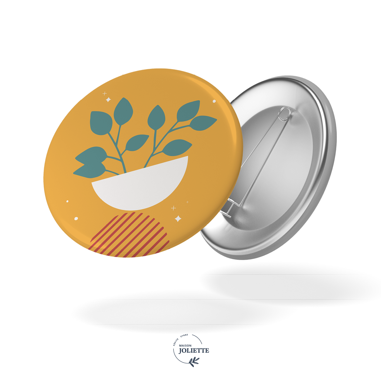 Badge - Vase jaune