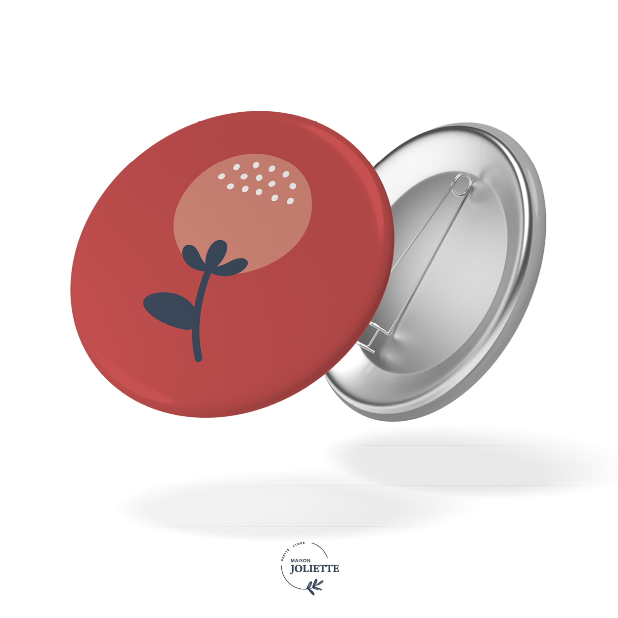 Badge - Fleur rouge