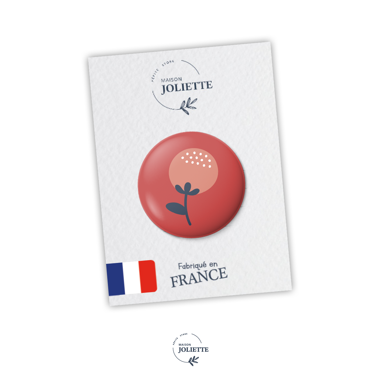 Badge - Fleur rouge