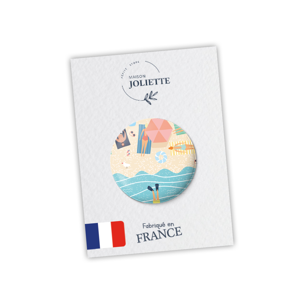 Badge CHILL & PLOUF - Plage