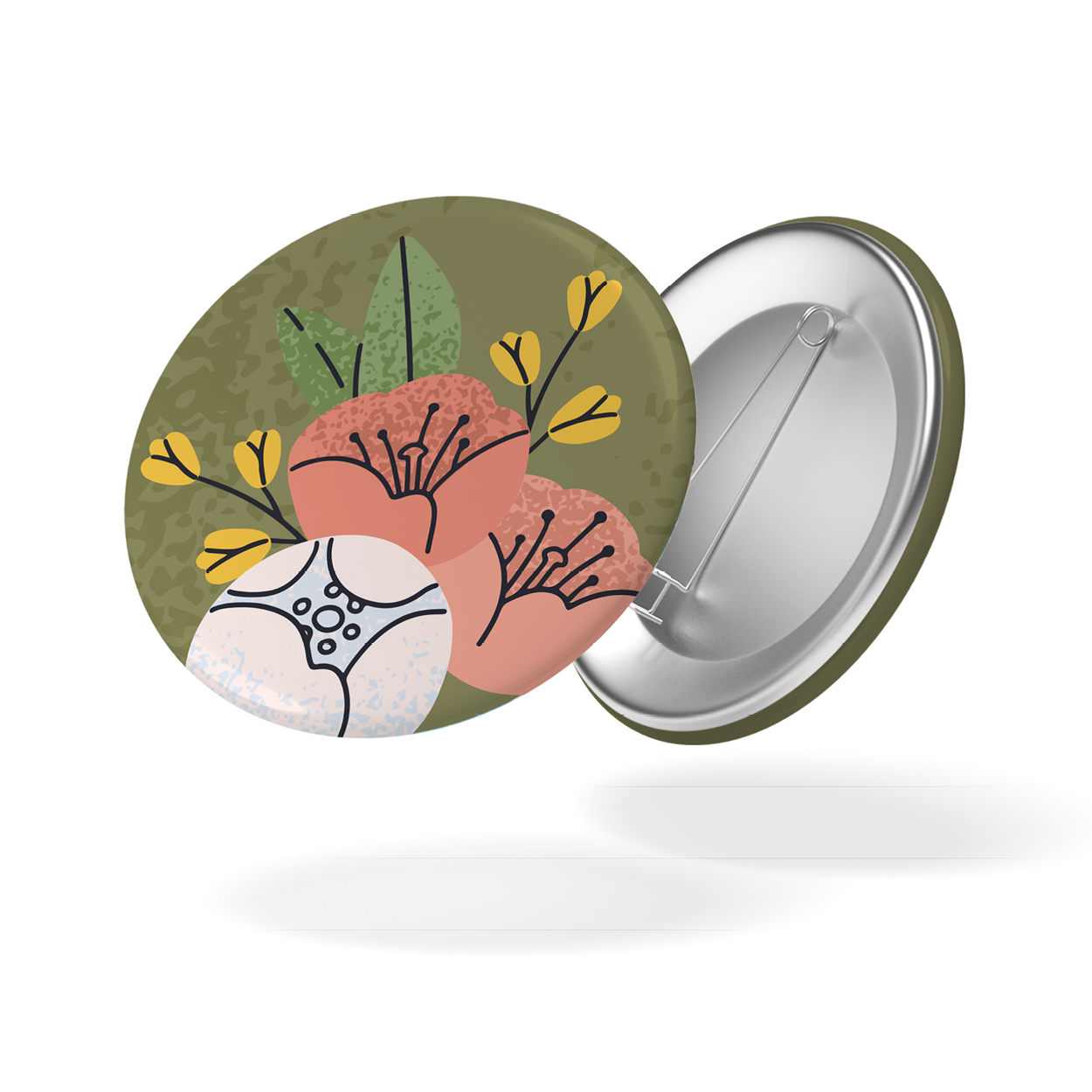 Badge A BICYCLETTE - Fleurs