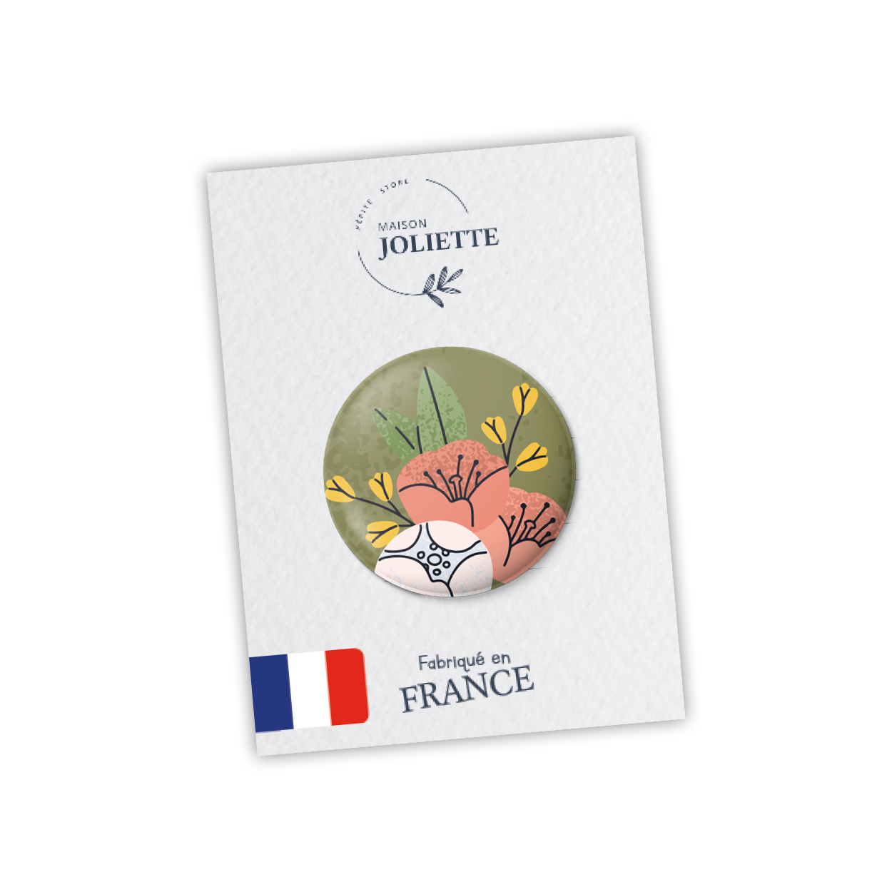 Badge A BICYCLETTE - Fleurs
