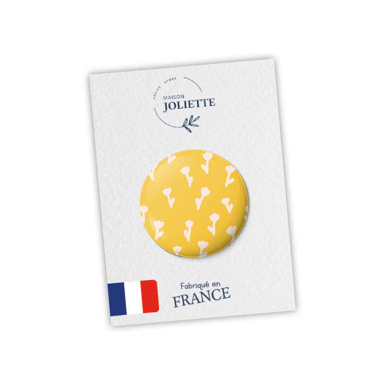 Badge A BICYCLETTE - Motifs jaune
