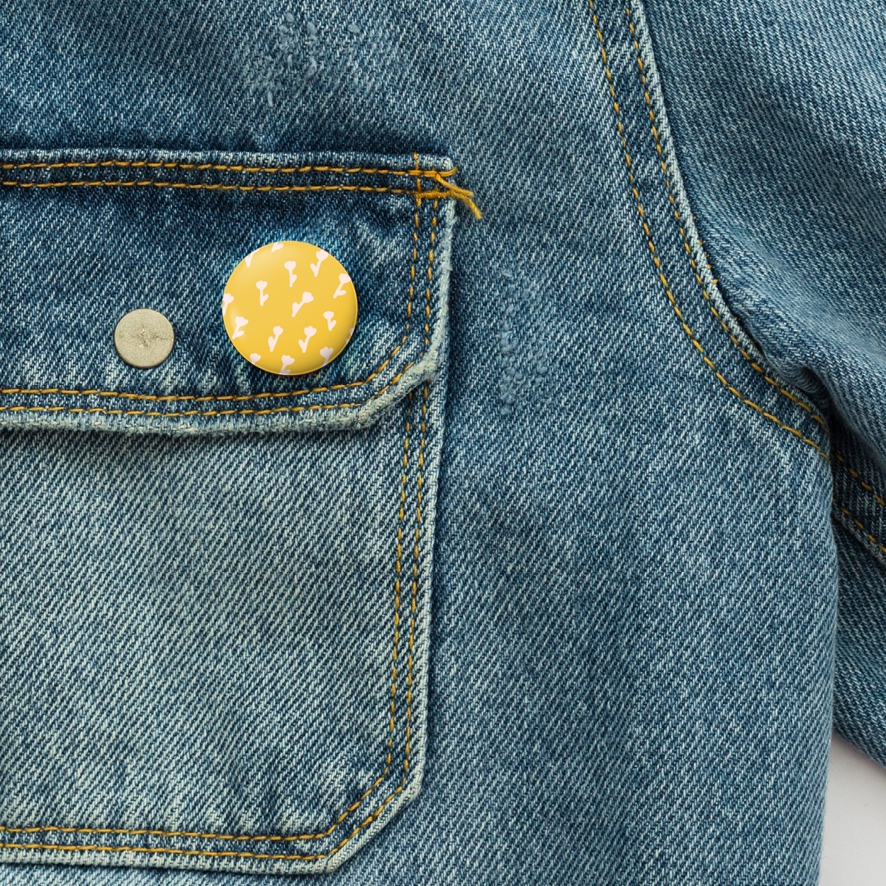 Badge A BICYCLETTE - Motifs jaune