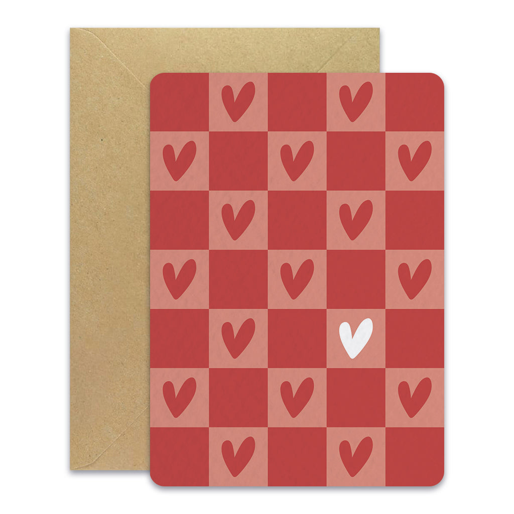 Damier Coeur - Carte postale
