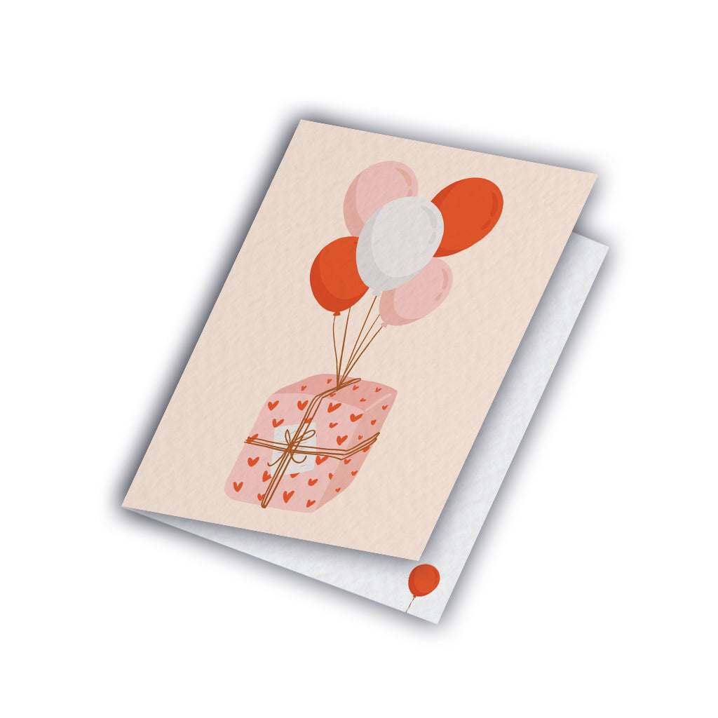 Carte de vœux - Envol de cadeau