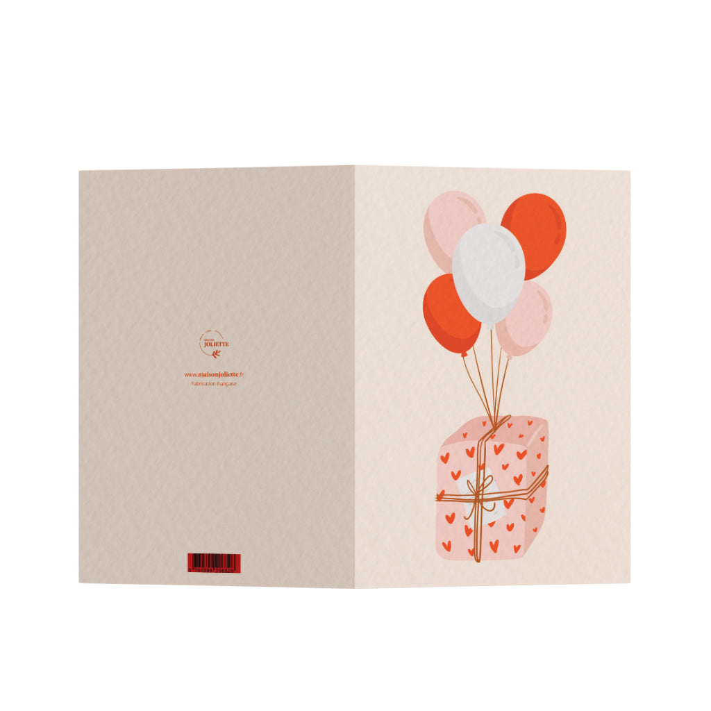 Carte de vœux - Envol de cadeau