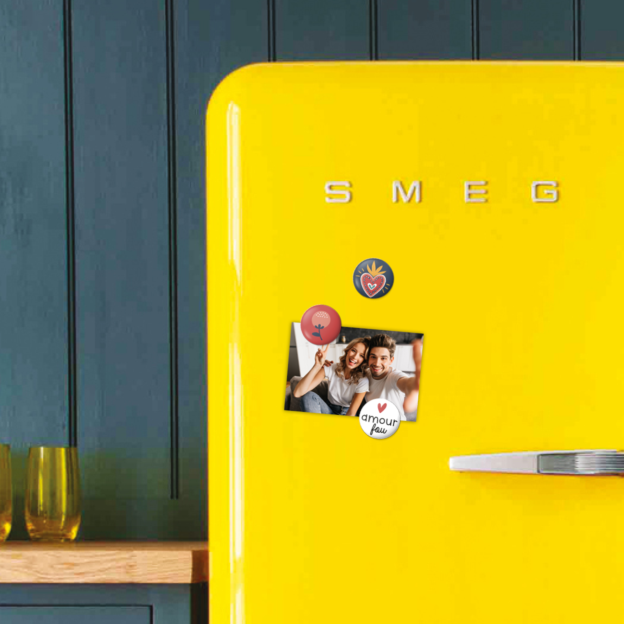 Magnet A BICYCLETTE - Motifs jaune