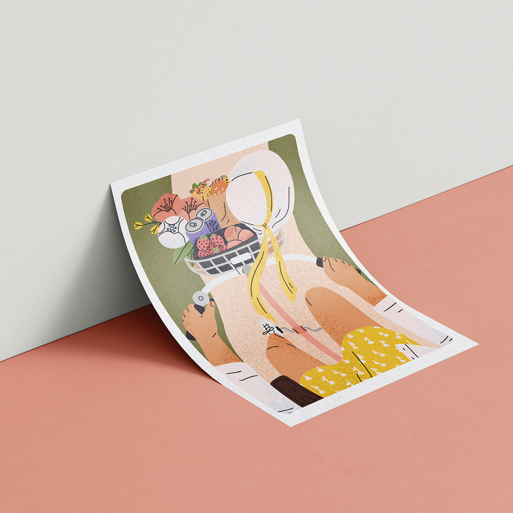 affiche-a4-déco-a-bicyclette