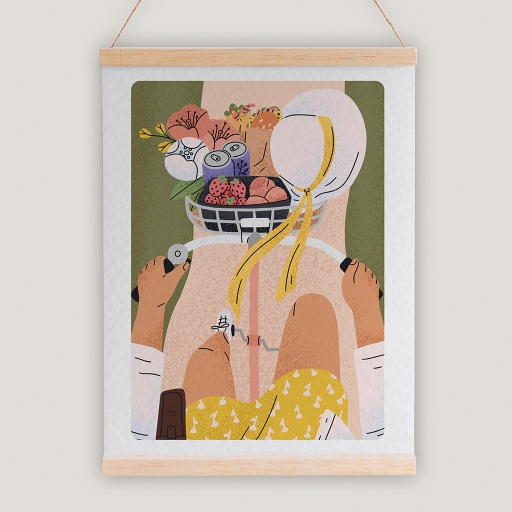 affiche-a4-déco-murale-a-bicyclette