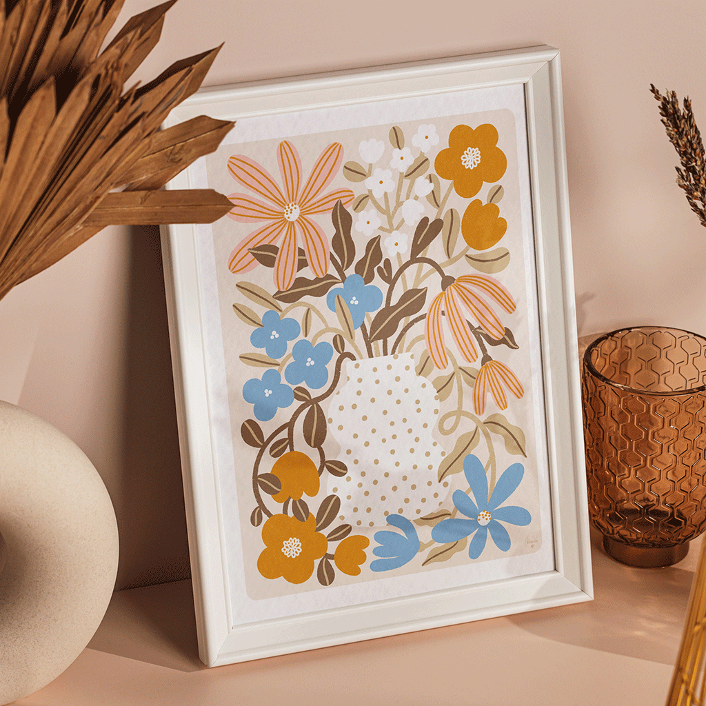 Myosotis & Nasturtium - Poster