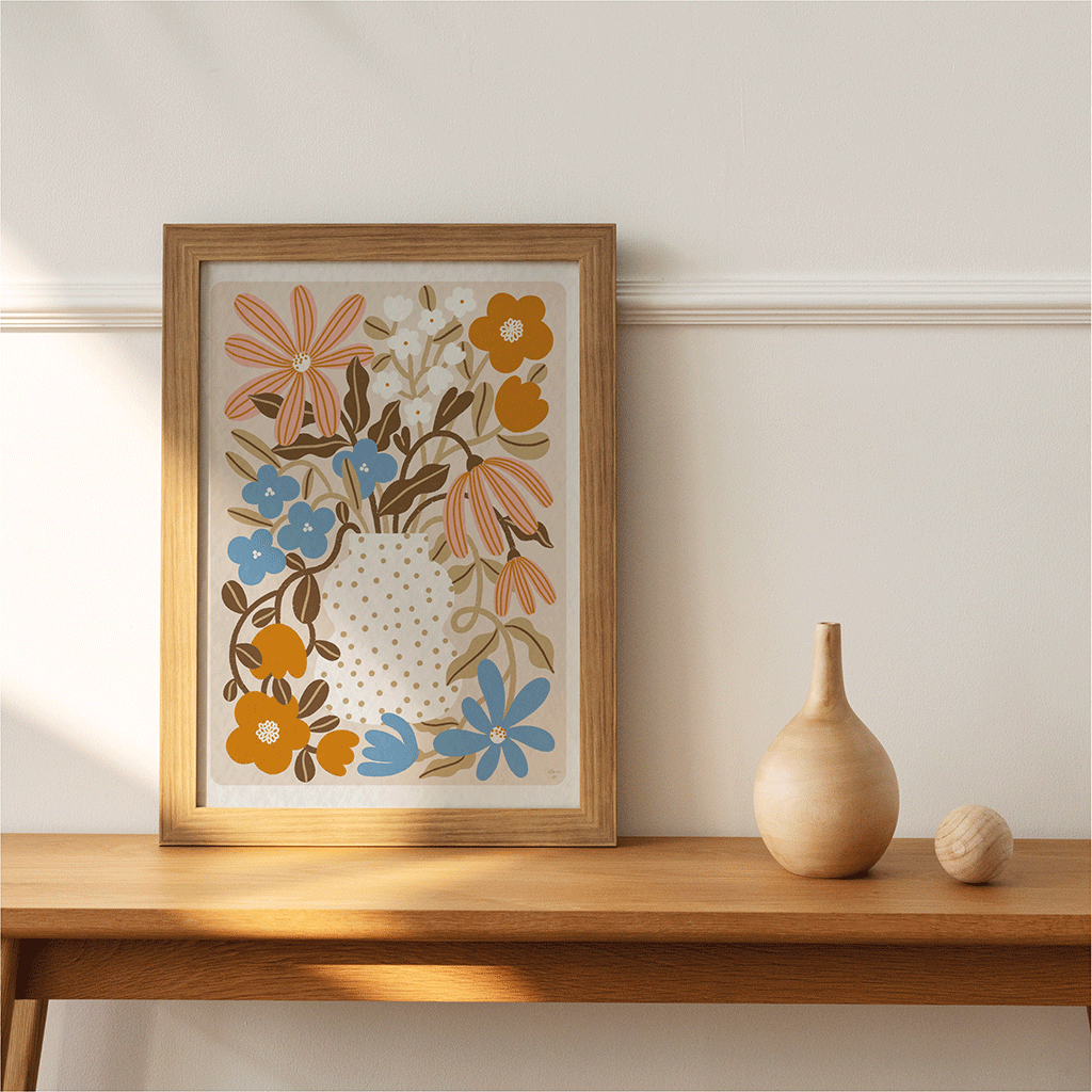 Myosotis & Nasturtium - Poster