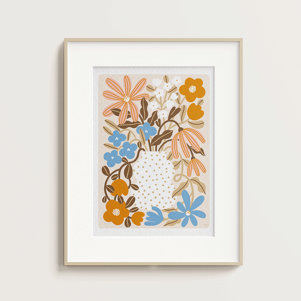 Myosotis & Nasturtium - Poster