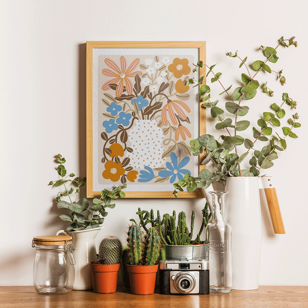 Myosotis & Nasturtium - Poster