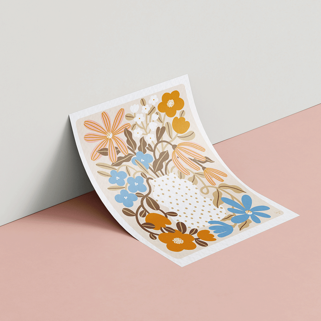 Myosotis & Nasturtium - Poster