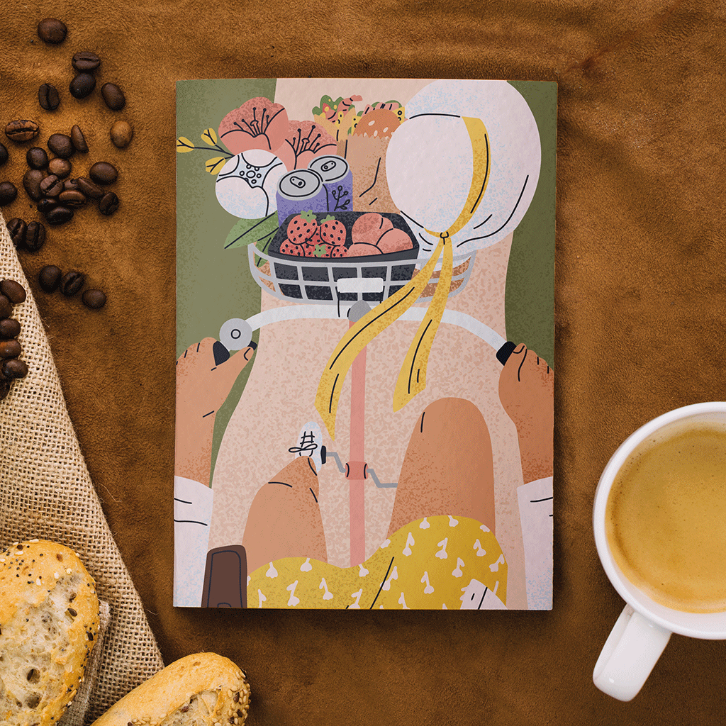 Carnet de notes A5 - A bicyclette