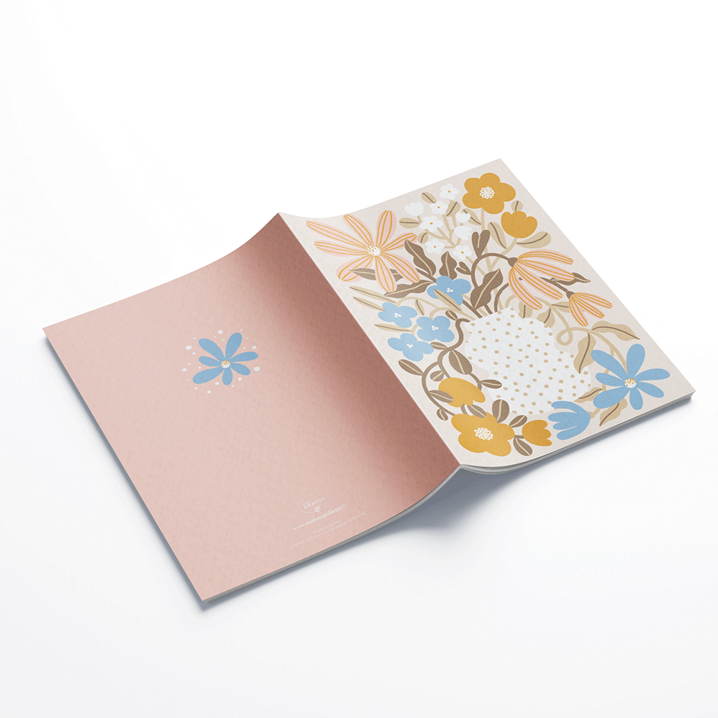Carnet de notes A5 - Myosotis & Capucine