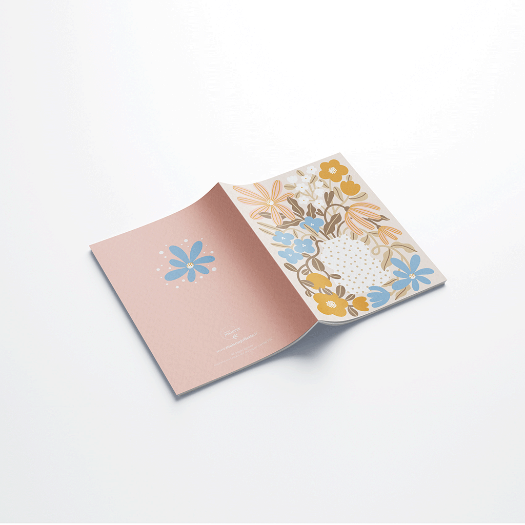 Carnet de notes A6 - Myosotis & Capucine