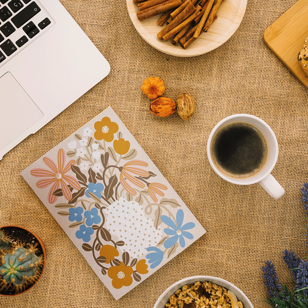 Carnet de notes A6 - Myosotis & Capucine