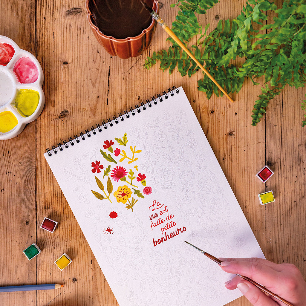 Carnet de coloriage A4 - Petits bonheurs