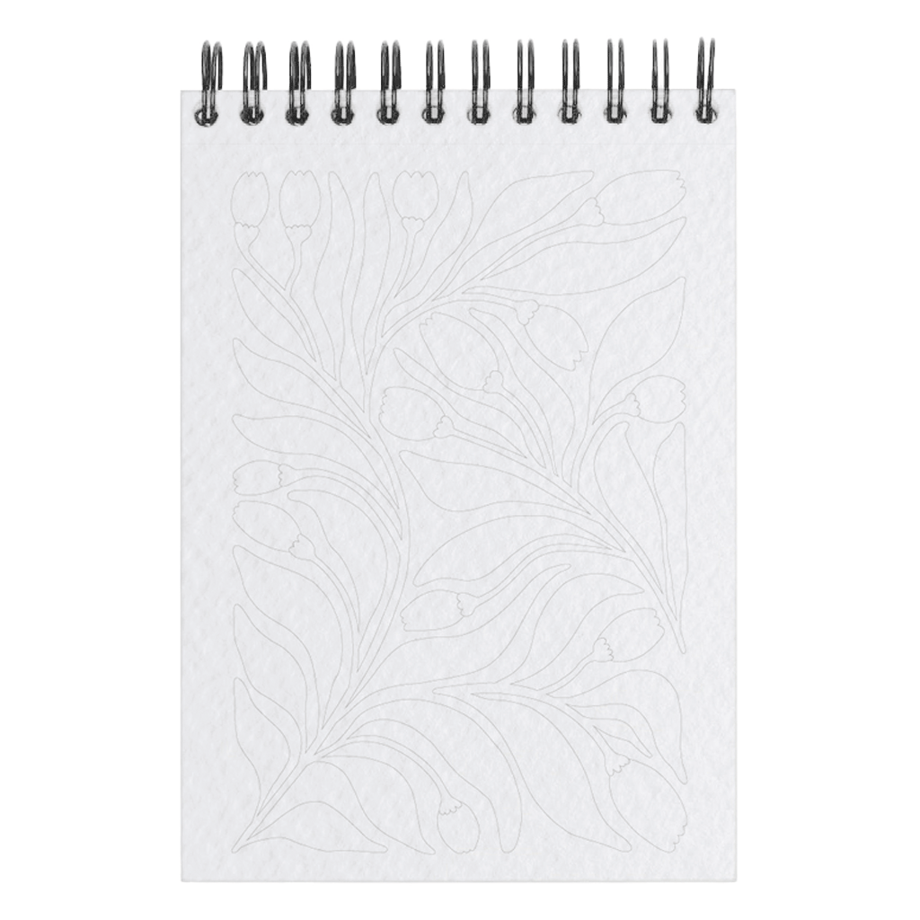 Carnet à colorier aux feutres motifs fleuris - Maison Joliette
