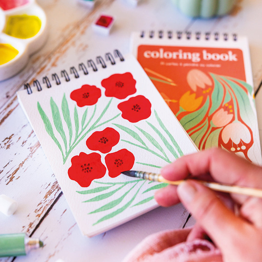 Carnet de coloriage A6 - Floral #1